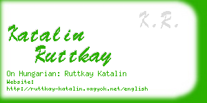 katalin ruttkay business card
